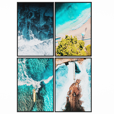 Ocean Art Set: Paint Your Tranquil Escape 3D model image 1 