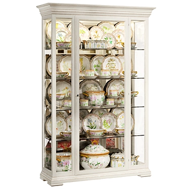 Classical display cabinet with porcelain table service