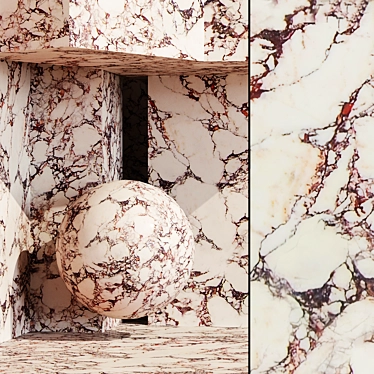 Luxury Calacatta Viola Marble 3D model image 1 