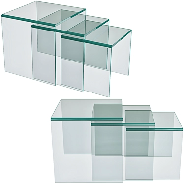 Versatile Vida Nest of Tables - Small, Medium, Large Sizes 3D model image 1 