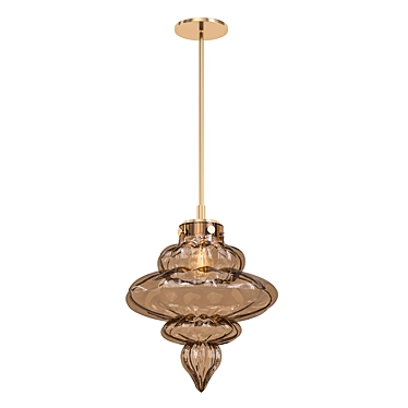  Smoke Glass Pendant Light by Heathfield Signature 3D model image 1 