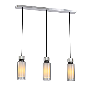 Elegant Glass Pendant Light 3D model image 1 