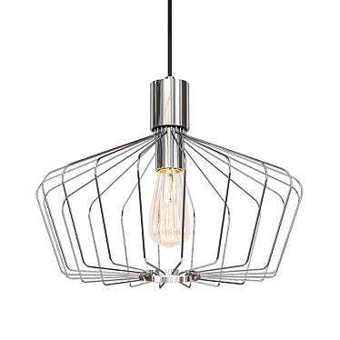 Sleek Copper Pendant Light 3D model image 1 