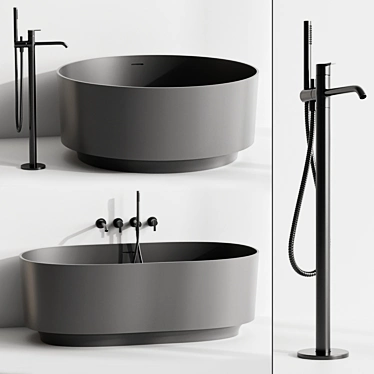 Sleek Arc Bathroom Fixture 3D model image 1 