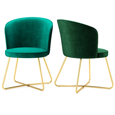 Elegant Duhome Accent Chair 3D model image 1 