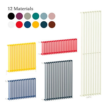 Zehnder Excelsior Radiator: 12 Colors, 8 Sizes 3D model image 1 