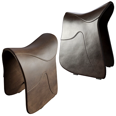 Sleek Saddle-Inspired Pepe Chair 3D model image 1 