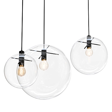 Minimalist Glass Sphere Pendant Light 3D model image 1 