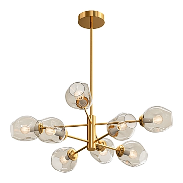 Marine-C: Glass Pendant Chandelier 3D model image 1 