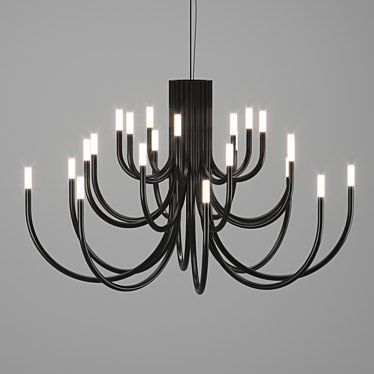 Elegant Black Chandelier: PALMA by ALMA LIGHT 3D model image 1 