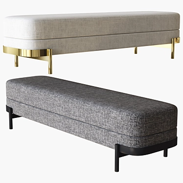 HC28 Cosmo Barry Bench: Modern Elegance 3D model image 1 