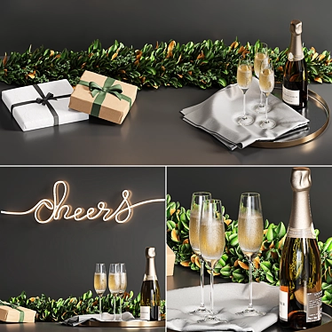  Festive Pottery Barn Christmas Set 3D model image 1 