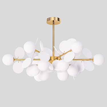 Modern Disc Chandelier 3D model image 1 