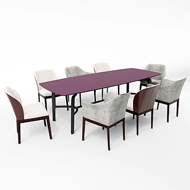 Giorgetti blade table and giorgetti normal chair