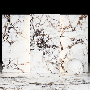 Breccia Marble Texture 02: High Gloss Slabs & Tiles 3D model image 1 