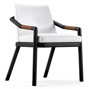 Sleek Modern Archer Armchair 3D model image 1 