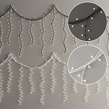 Monochrome Arc Garland 3D model image 1 