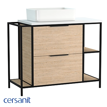 BOSQUET 100 Floor Cabinet: Stylish Oak Option 3D model image 1 