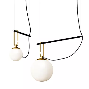 Elegant NH S Pendant Lamp 3D model image 1 