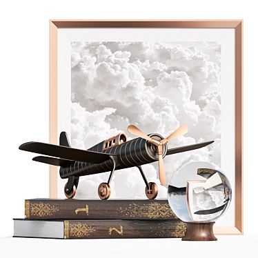 Vintage Aviation Decor Set- 7 Airplanes 3D model image 1 