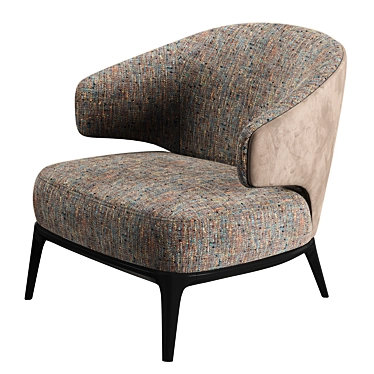 Cozy and Elegant W Furman Armchair 3D model image 1 