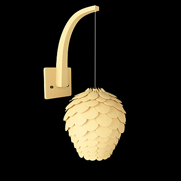 Title: Naturality in Wood - Cone Sconce 3D model image 1 