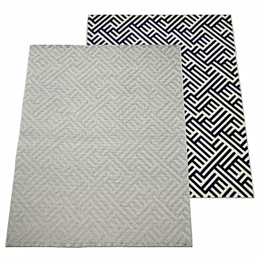 Outdoor Chess 42104 - Rectangular Polyester Rug 3D model image 1 