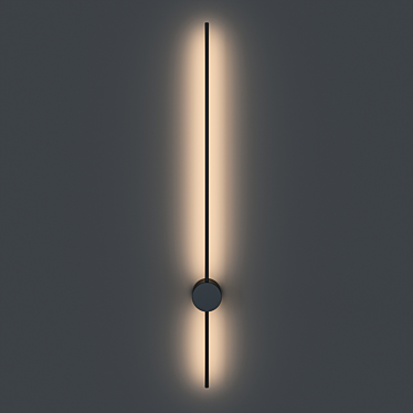 Sleek Linear Sconce with Reflected Light 3D model image 1 