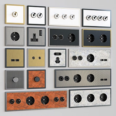 Barcelona 5.1 - Unparalleled Switches & Sockets 3D model image 1 