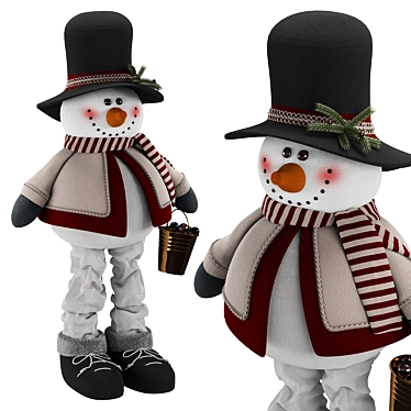 Frosty Snowman Decoration 3D model image 1 