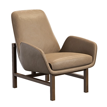 Elegant Nicci Timber Armchair 3D model image 1 