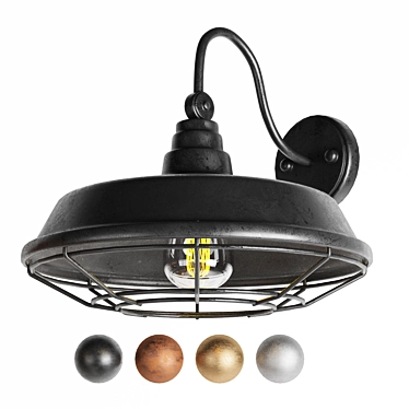 Rustic Barn Outdoor Lights 3D model image 1 