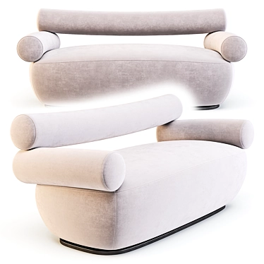 Labofa Mallow 2-Seater: Modern Soft Seating 3D model image 1 