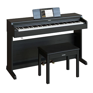 Yamaha YDP-164: A Digital Piano Masterpiece 3D model image 1 