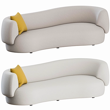 Modern Curved Sofa: FAO By Future Perfect 3D model image 1 