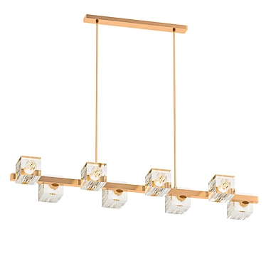 Crystal Cube Pendant Chandelier 3D model image 1 