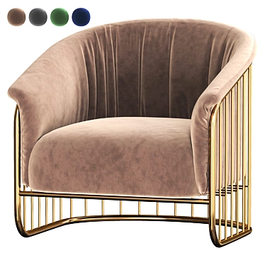 Modern Charleston Bench: Formitalia Elegance 3D model image 1 