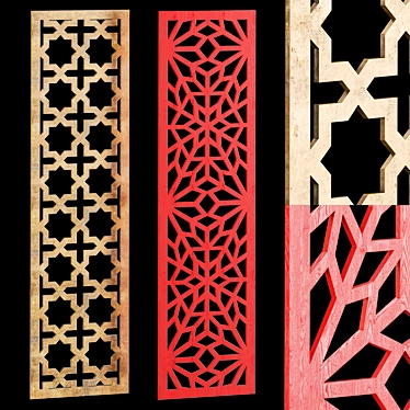 Decorative Panel Set: Elegant and Versatile 3D model image 1 