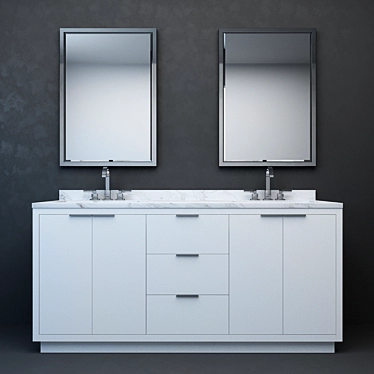 RH Modern Larsen double vanity 2