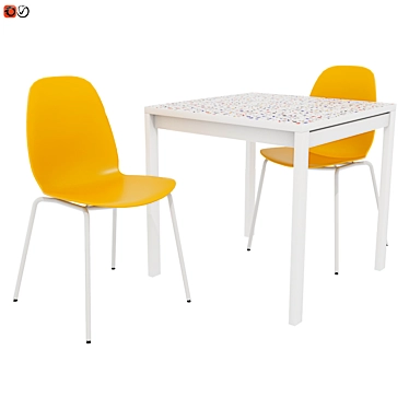 Modern MELTORP LEIF-ARNE Table Set 3D model image 1 