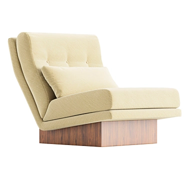 Modern Milo Baughman Lounge Chair 3D model image 1 