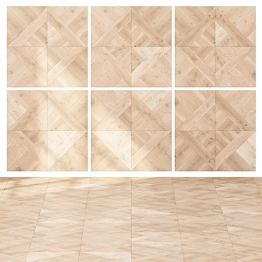 Premium Wood Floor Tiles - 800x800mm 3D model image 1 