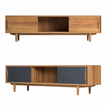 Bruni TV Console: Functional Space Saver 3D model image 1 