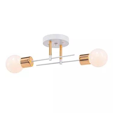 Gilded LED Pendant Light 3D model image 1 