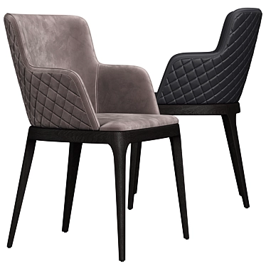 Magda Couture Armchair: Sleek Design & Comfort 3D model image 1 