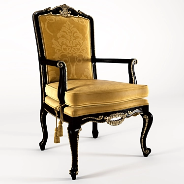 Elegant Beech Wood Armchair 3D model image 1 