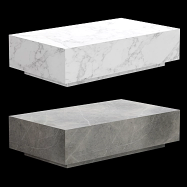 Sleek Marble Plinth Coffee Table 3D model image 1 