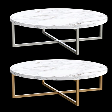 Sleek Torano Round Coffee Table 3D model image 1 