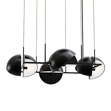 Sleek Trapeze Pendant Light 3D model image 1 