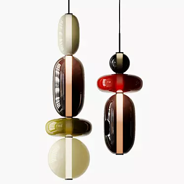 Bomma Pebbles Pendant: Exquisite Lighting 3D model image 1 